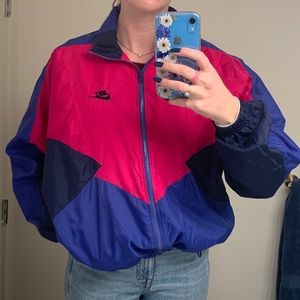 Vintage Nike Windbreaker Jacket, pink/blue/purple